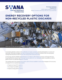 ARF Executive Summary cover - Energy Recovery Options for Non-Recycled Plastic